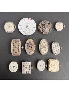 Vintage Lot Of 12 Mostly Ladies Art Deco Watch Movements